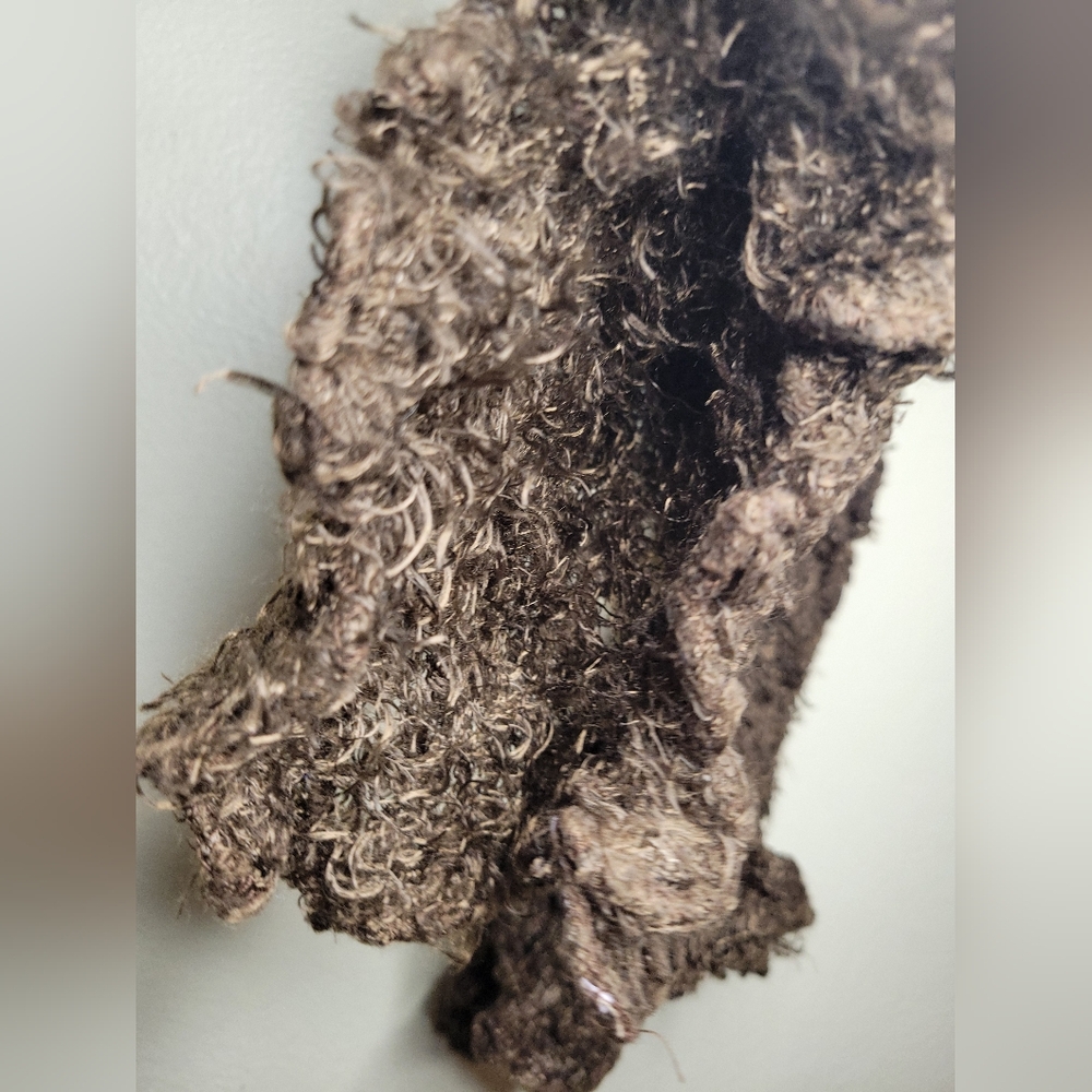 chocolate fuzzy 90s scarf - Picture 3 of 5